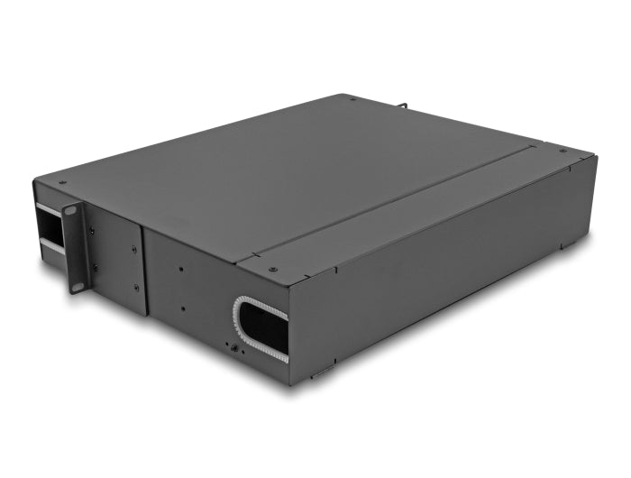 Delock 19″ LWL Patchpanel mit Sichtfenster unbestückt 2 HE dunkelgrau