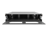 Delock 19″ LWL Patchpanel mit Sichtfenster unbestückt 2 HE dunkelgrau