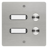 GROTHE Klingeltaster VA edst UP rechteck ETA 402 V2A UP m.Bel m.NamSchild 45mm