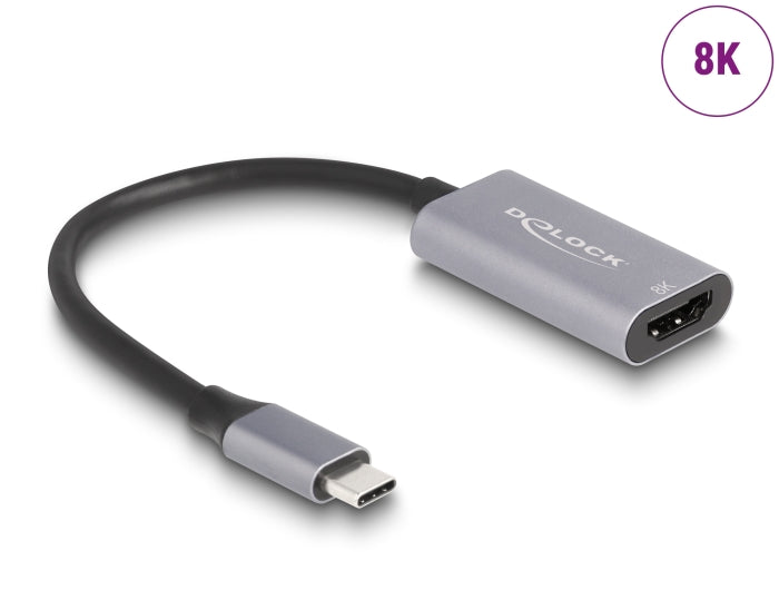 Delock USB Type-C™ Adapter zu HDMI (DP Alt Mode) 8K mit HDR Funktion Aluminium
