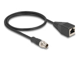 Delock M12 Kabel X-kodiert 8 Pin Stecker zu RJ45 Buchse PVC 0,5 m