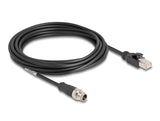 Delock M12 Kabel X-kodiert 8 Pin Stecker zu RJ45 Stecker PVC 5 m