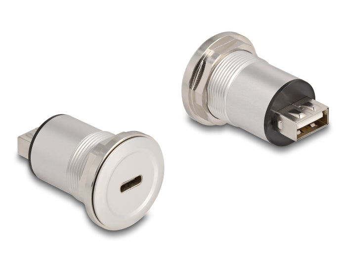Delock USB 2.0 Type-C™ zu Typ-A Einbaubuchse Aluminium
