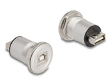 Delock USB 2.0 Typ-A zu Typ-B Einbaubuchse Aluminium