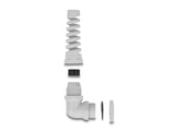 Delock Kabelverschraubung mit Zugentlastung 90° gewinkelt PG9 grau