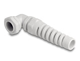 Delock Kabelverschraubung mit Zugentlastung 90° gewinkelt PG13,5 grau