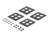 Delock D-Typ 19″ Patchpanel mit 4 D-Typ Platten 86 x 86 mm und 4 Ports 2 HE schwarz