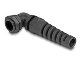 Delock Kabelverschraubung mit Zugentlastung 90° gewinkelt PG11 schwarz