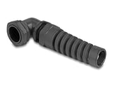 Delock Kabelverschraubung mit Zugentlastung 90° gewinkelt PG21 schwarz