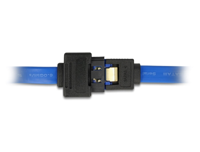 Delock Verlängerungskabel SATA 6 Gb/s Buchse gerade > SATA Stecker mit Einrastfunktion gerade 100 cm blau