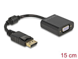 Delock Adapter DisplayPort 1.2 Stecker zu VGA Buchse schwarz