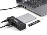 Delock USB Type-C™ Konverter für 1 x M.2 NVMe SSD + 1 x SATA SSD / HDD mit Klon Funktion