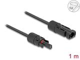 Delock DL4 Solar Flachbandkabel Stecker zu Buchse 1 m schwarz