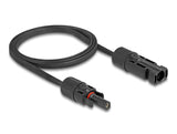 Delock DL4 Solar Flachbandkabel Stecker zu Buchse 1 m schwarz