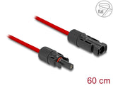 Delock DL4 Solar Flachbandkabel Stecker zu Buchse 60 cm rot