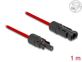 Delock DL4 Solar Flachbandkabel Stecker zu Buchse 1 m rot