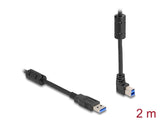 Delock USB 5 Gbps Kabel Typ-A Stecker zu Typ-B Stecker 90° oben gewinkelt 2 m