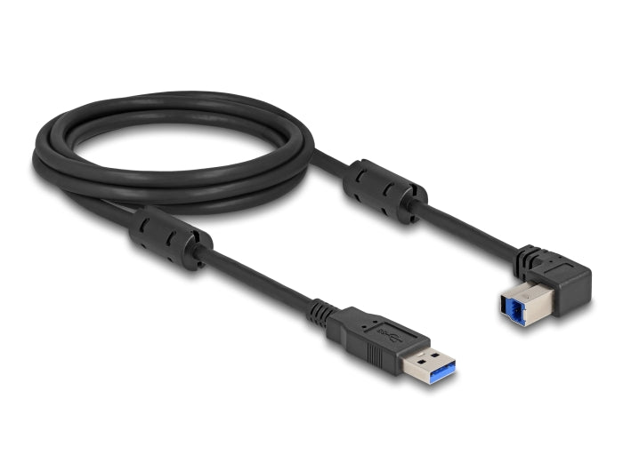 Delock USB 5 Gbps Kabel Typ-A Stecker zu Typ-B Stecker 90° oben gewinkelt 2 m