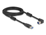 Delock USB 5 Gbps Kabel Typ-A Stecker zu Typ-B Stecker 90° oben gewinkelt 3 m