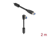 Delock USB 5 Gbps Kabel Typ-A Stecker zu Typ-B Stecker 90° unten gewinkelt 2 m