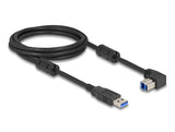 Delock USB 5 Gbps Kabel Typ-A Stecker zu Typ-B Stecker 90° unten gewinkelt 2 m