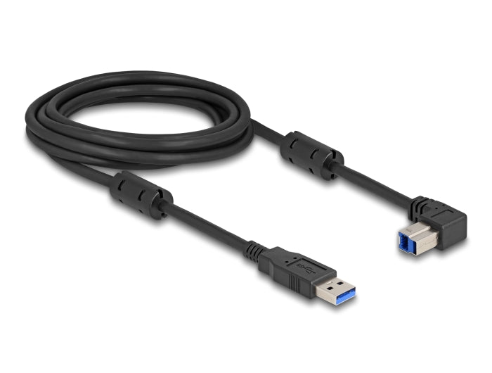 Delock USB 5 Gbps Kabel Typ-A Stecker zu Typ-B Stecker 90° unten gewinkelt 3 m