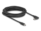 Delock Aktives USB 10 Gbps Kabel USB Type-C™ Stecker zu Stecker gewinkelt links / rechts 5 m 8K PD 60 W mit E-Marker