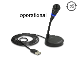 Delock USB Mikrofon mit Standfuß und Touch-Mute Taste