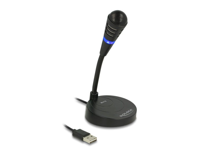 Delock USB Mikrofon mit Standfuß und Touch-Mute Taste