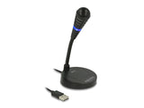 Delock USB Mikrofon mit Standfuß und Touch-Mute Taste