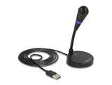 Delock USB Mikrofon mit Standfuß und Touch-Mute Taste