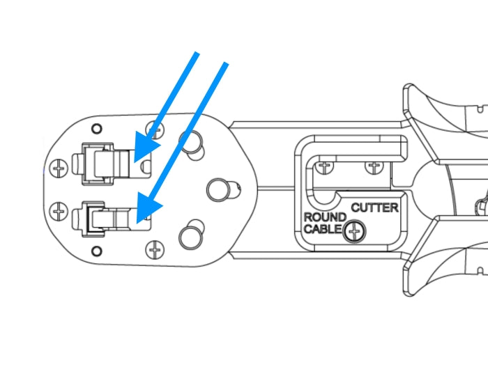 RJ45 Crimp+Cut Klingen Set 5 Stück für Delock 86450