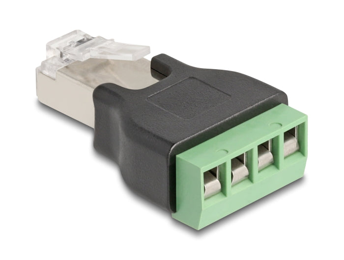 Delock RJ45 Stecker zu Terminalblock Adapter 4 Pin