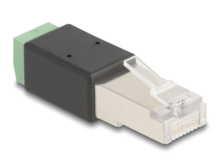 Delock RJ45 Stecker zu Terminalblock Adapter 2 Pin