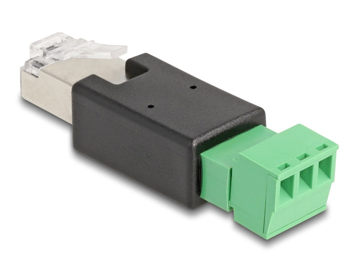 Delock RJ45 Stecker zu Terminalblock Adapter 3 Pin 2-teilig