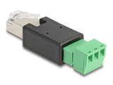 Delock RJ45 Stecker zu Terminalblock Adapter 3 Pin 2-teilig