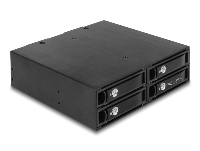Delock 5.25″ Wechselrahmen für 4 x 2.5″ SATA / SAS HDD / SSD 12 Gb/s