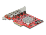 Delock PCI Express x4 Karte zu 4 x extern USB 10 Gbps Typ-A Buchse