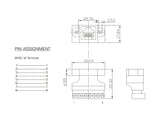 Delock RJ45 Buchse zu Terminalblock Adapter zum Einbau 8 Pin 2-teilig