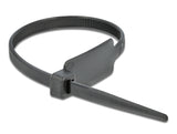 Delock Kabelbinder mit Beschriftungsfeld L 300 x B 4,8 mm schwarz 10 Stück