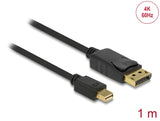 Delock Kabel Mini DisplayPort 1.2 Stecker > DisplayPort Stecker 4K 60 Hz 1,0 m