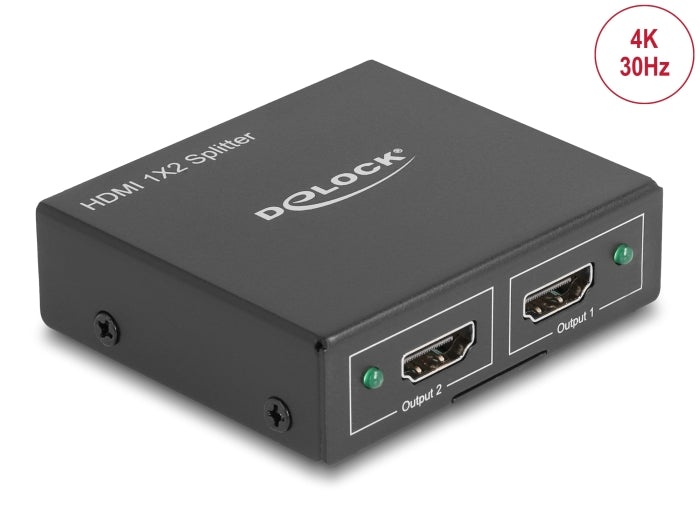 Delock HDMI Splitter 1 x HDMI in > 2 x HDMI out 4K