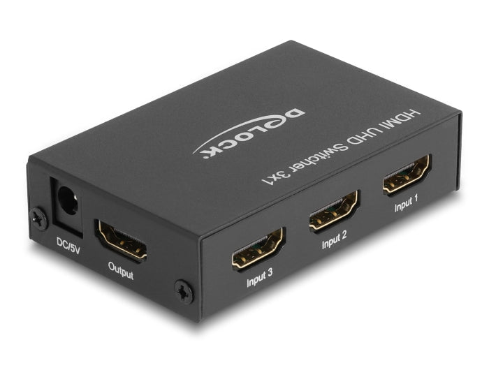 Delock HDMI UHD Switch 3 x HDMI in > 1 x HDMI out 4K