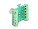 Delock M12 Übergabemodul Adapter A-kodiert 17 Pin Buchse zu 18 Pin Terminalblock zum Einbau
