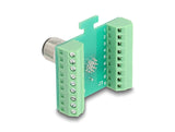 Delock M12 Übergabemodul Adapter A-kodiert 17 Pin Stecker zu 18 Pin Terminalblock zum Einbau
