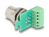 Delock M12 Übergabemodul Adapter A-kodiert 4 Pin Buchse zu 5 Pin Terminalblock zum Einbau