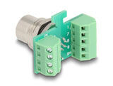 Delock M12 Übergabemodul Adapter A-kodiert 8 Pin Buchse zu 9 Pin Terminalblock zum Einbau