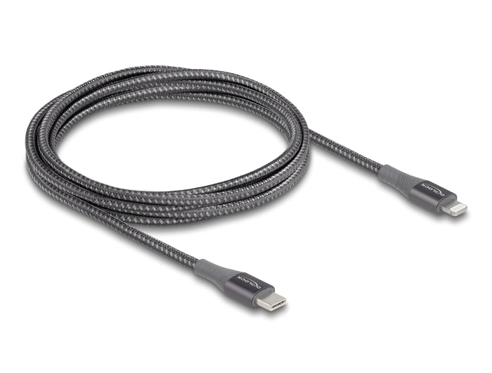 Delock Daten- und Ladekabel USB Type-C™ zu Lightning™ für iPhone™, iPad™ und iPod™ grau 2 m MFi