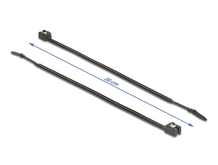 Delock Kabelbinder selbstschneidend L 200 x B 4,8 mm 50 Stück schwarz