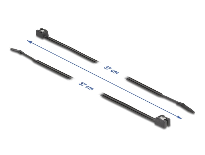 Delock Kabelbinder selbstschneidend L 370 x B 4,8 mm 50 Stück schwarz